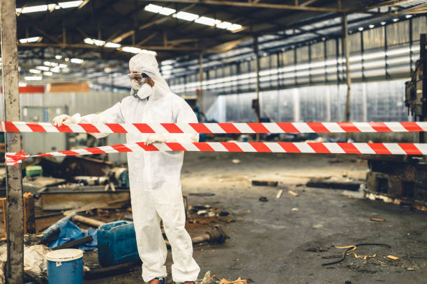 Professional Biohazard Cleanup technician working in Alliance, NC
